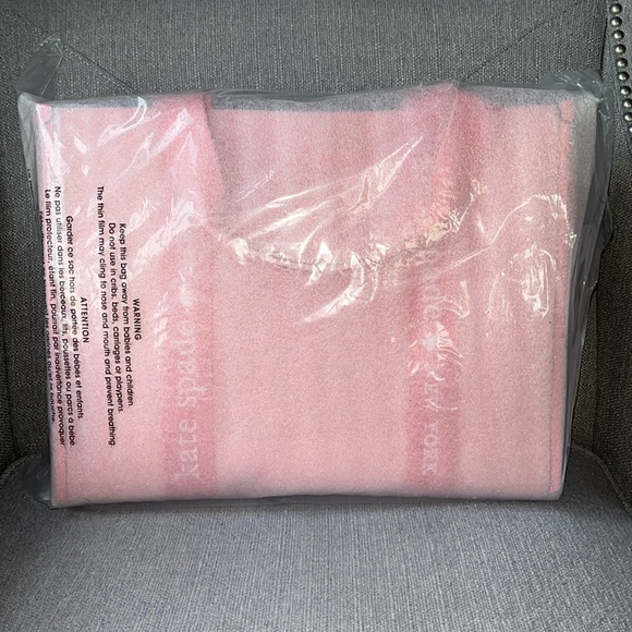 M♠️kate spade Kip Canvas Large Tote Bag, Pink Multi NWT - Picture 8 of 9